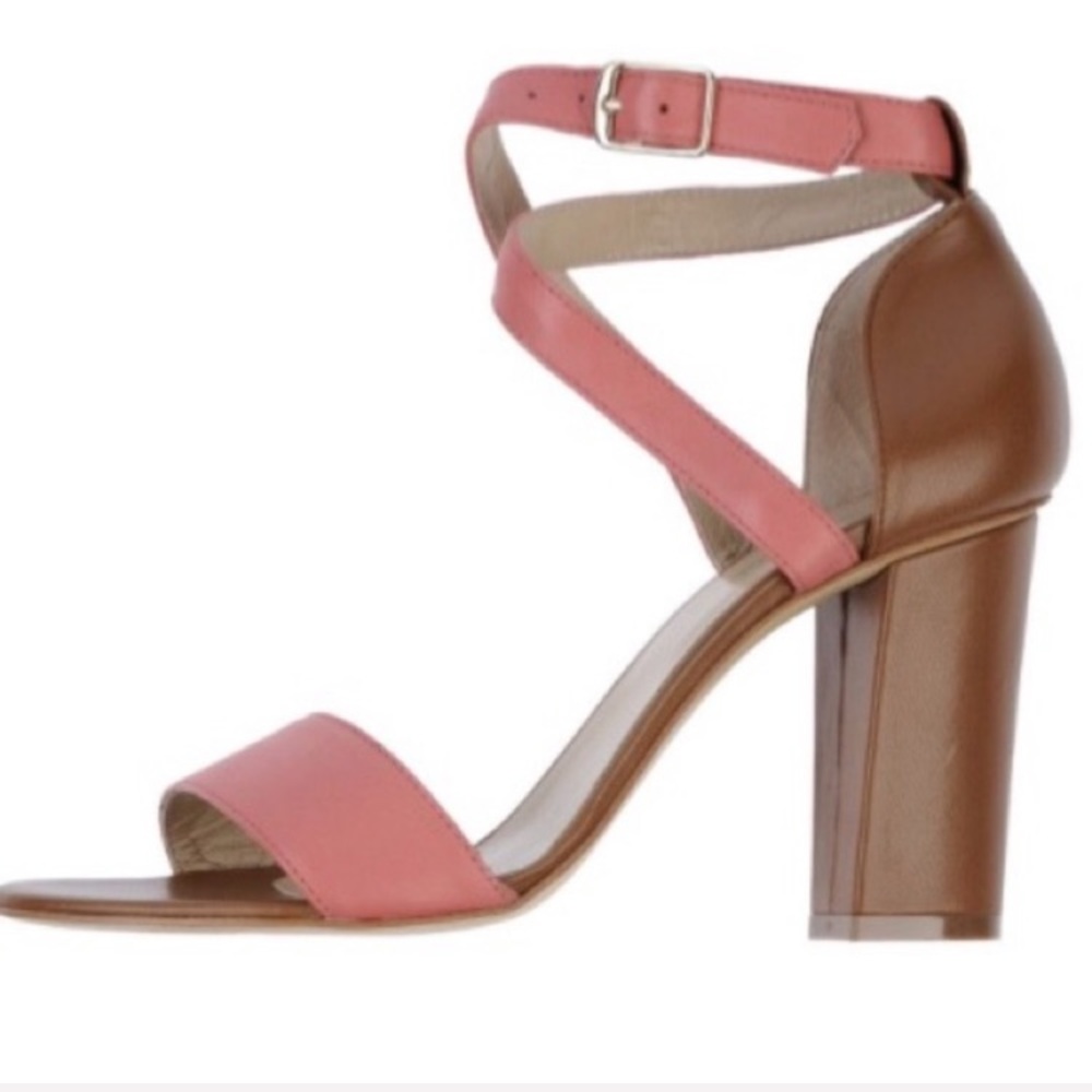 Pink & Caramel Strappy Sexy Sandals by GIAMPAOLO VIOZZI